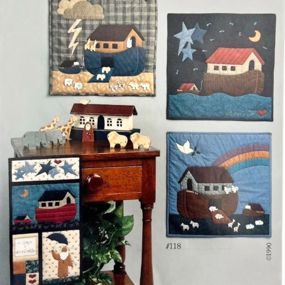 VTG 1990 Wild Goose Chase Quilt Pattern 40 Days 40 Nights Noah’s Ark #118
